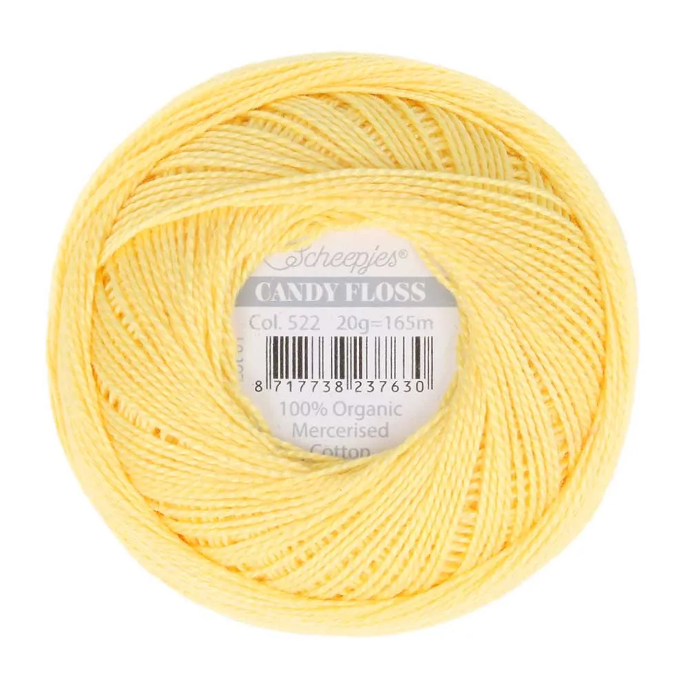 Perle 10 Embroidery Thread - Colour 522 Primrose Yellow by Scheepjes