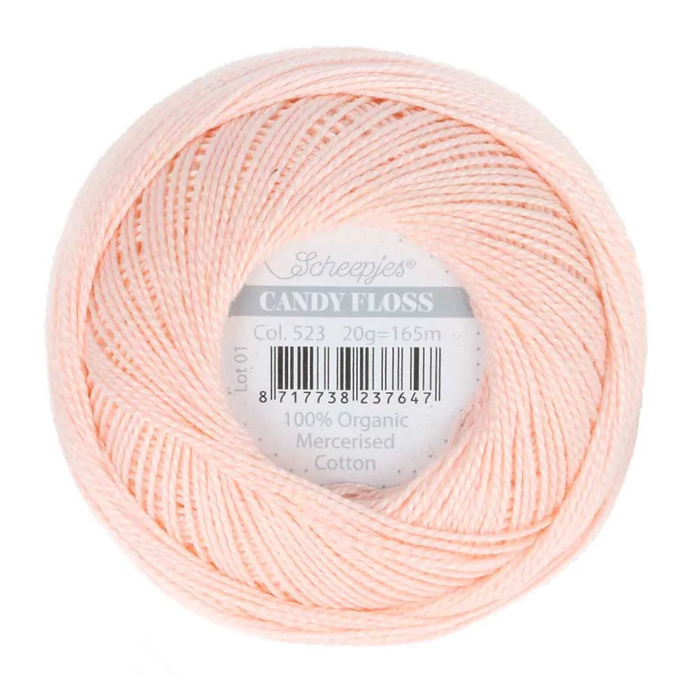 Perle 10 Embroidery Thread - Colour 523 Sweet Mandarin Pink by Scheepjes