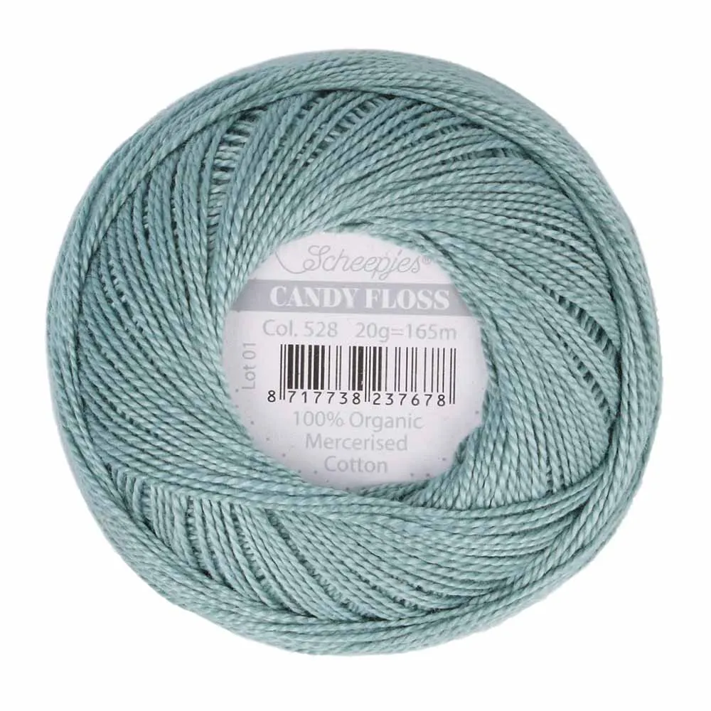 Perle 10 Embroidery Thread - Colour 528 in Silver Blue by Scheepjes