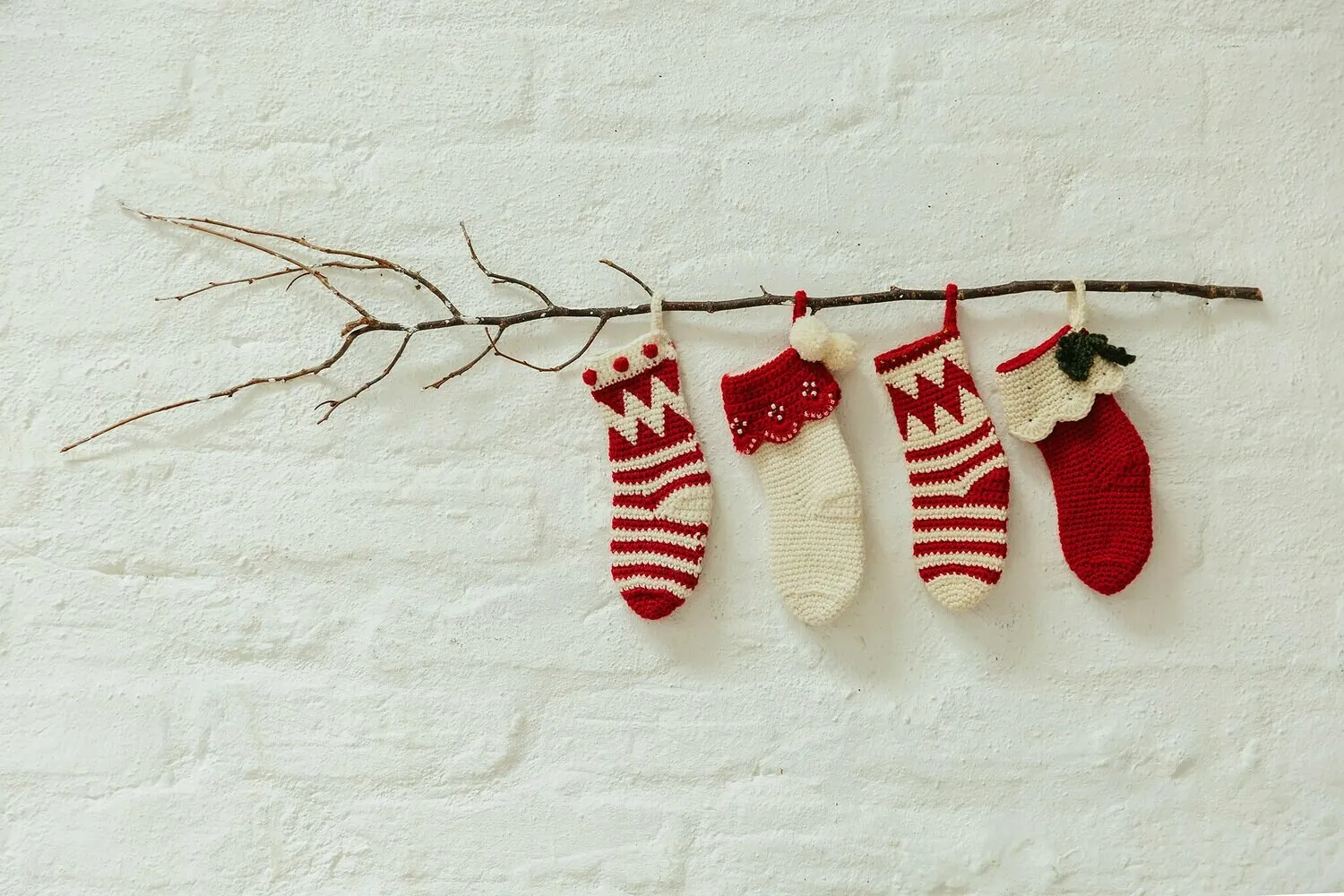 Crochet Pattern - Festive Mini Stockings Pattern Booklet by Janie Crow