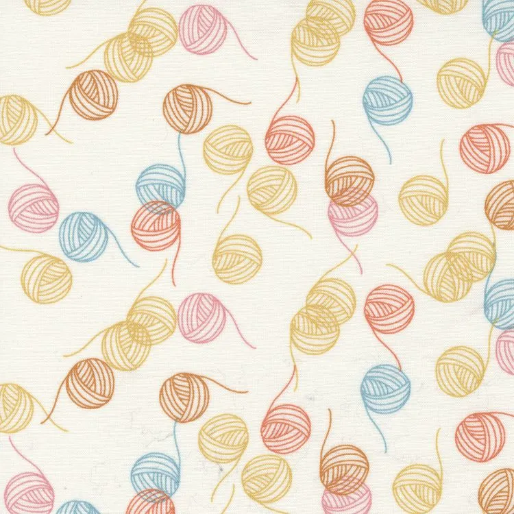 Quilting Fabric - Yarn Balls on Cream from Lazy Afternoon by Zen Chic for Moda 1781 13