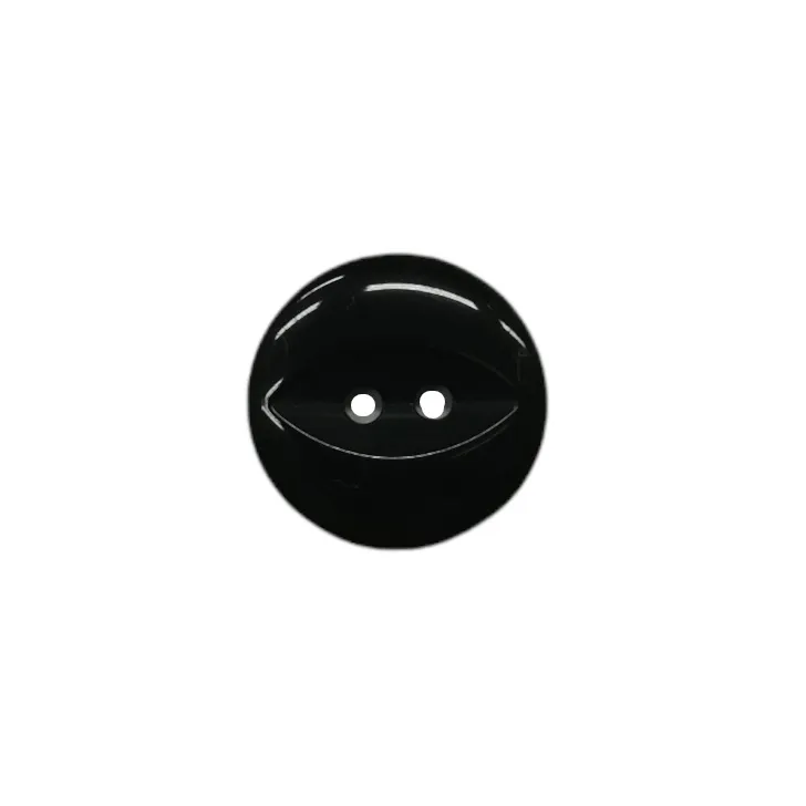 Buttons - 17mm Plastic Fish Eye in Black