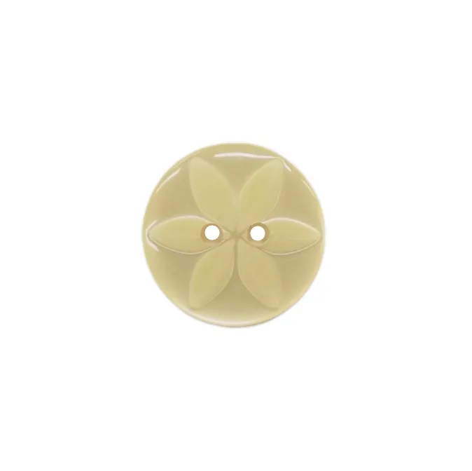 Buttons - 17mm Plastic Cut Star in Cream