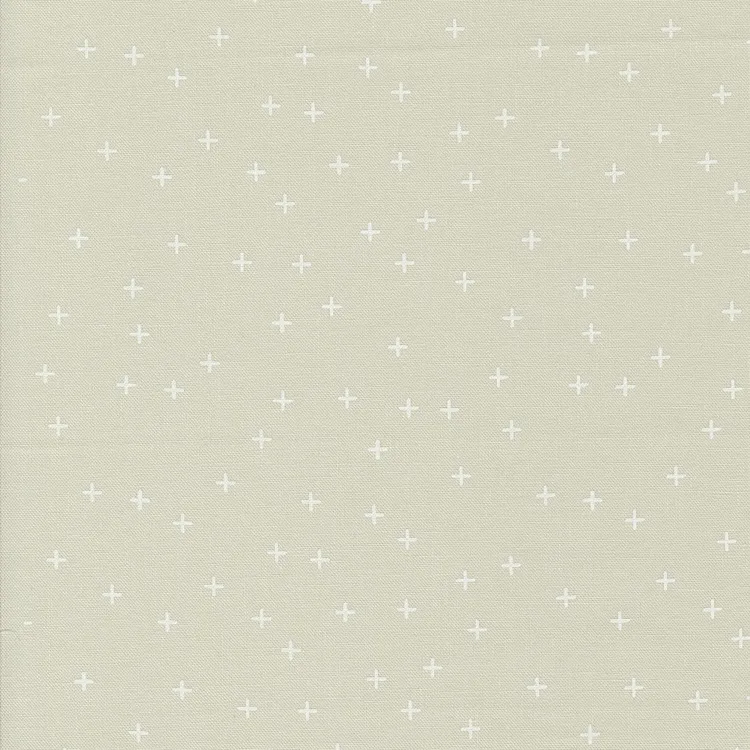 Quilting Fabric - Small Crosses on Ecru Grey from Shimmer by Zen Chic for Moda 1845-13