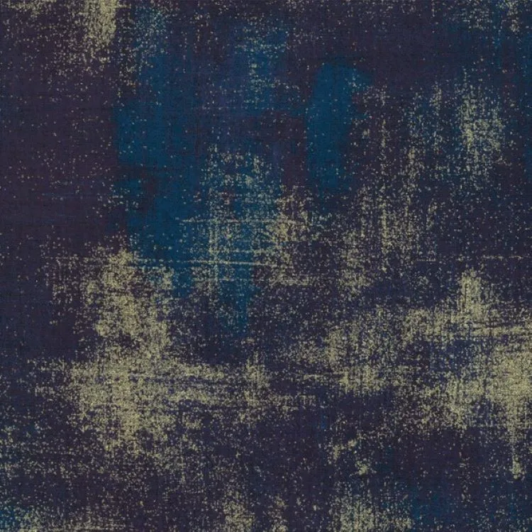 Quilting Fabric - Moda Grunge in Peacoat Blue with Metallic Accents by Basic Grey Colour 30150 353M