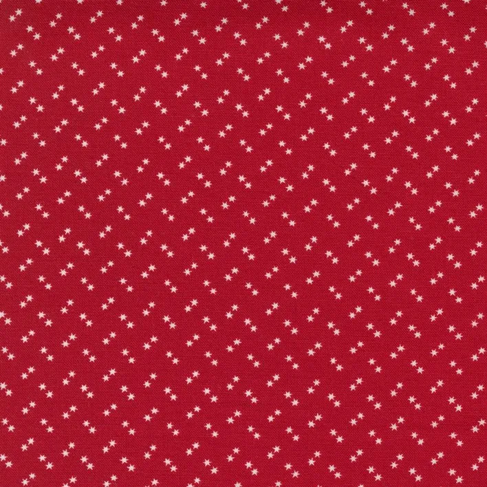 Quilting Fabric - Star Dots on Red from Prairie Days by Bunny Hill Designs for Moda 2995 12