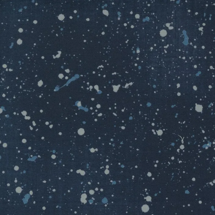 Quilting Fabric - Splatter on Dark Indigo Blue from Astra by Janet Clare for Moda 16922 18