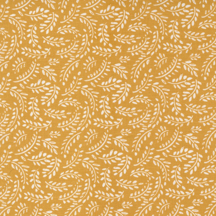 Quilting Fabric - Leaves on Honey Gold from Grace by Sweetwater for Moda 55554 24