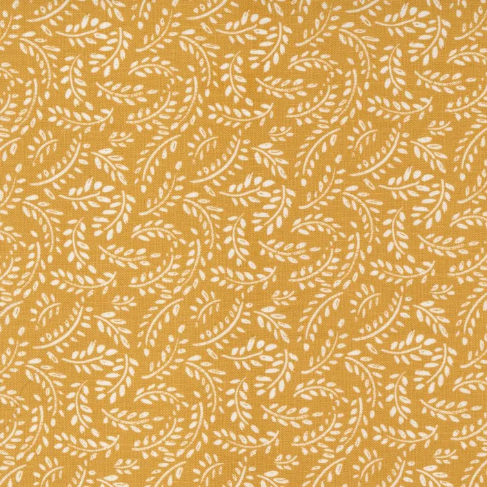 Quilting Fabric - Leaves on Honey Gold from Grace by Sweetwater for Moda 55554 24