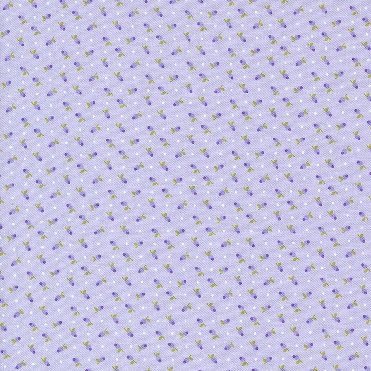 Quilting Fabric - Tiny Flower Buds on Lavender Purple from Georgia by Brenda Riddle for Moda 18772-12