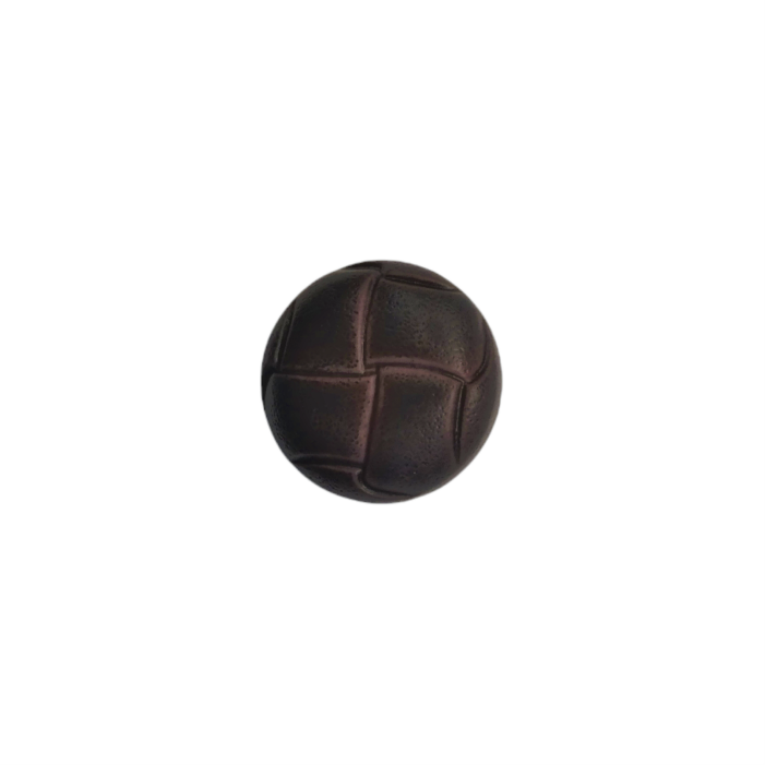 Buttons - 18mm Plastic Aran Style in Dark Brown