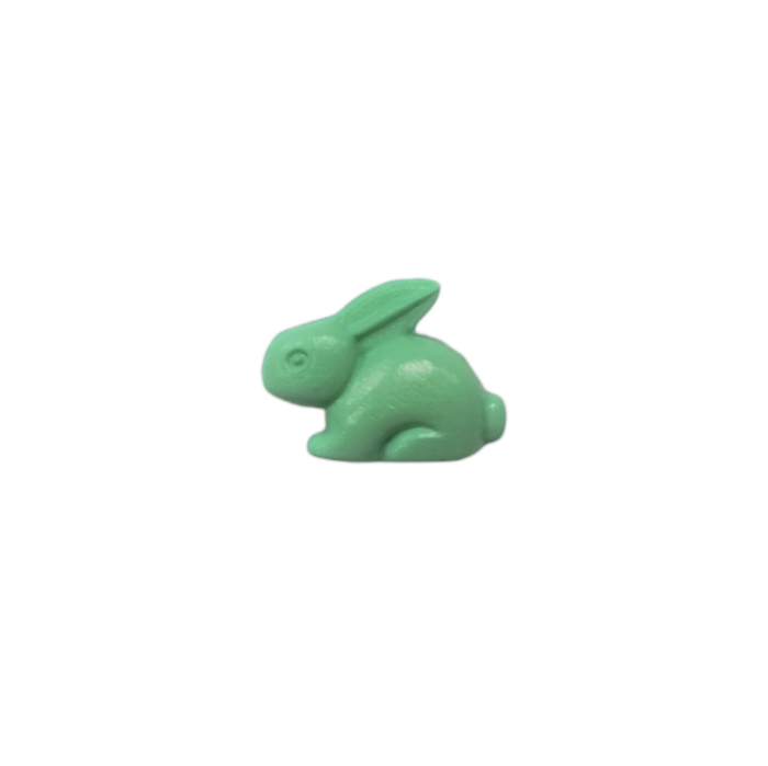 Buttons - 18mm Plastic Bunny in Green