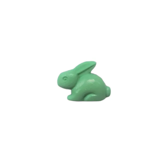 Buttons - 18mm Plastic Bunny in Green