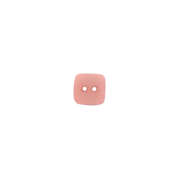 Buttons - 11mm Plastic Square in Baby Pink