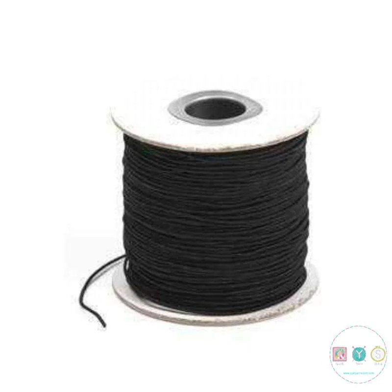 1mm - Black Elastic - Crafts - Jewellery Making - Dressmaking - Haberdashery