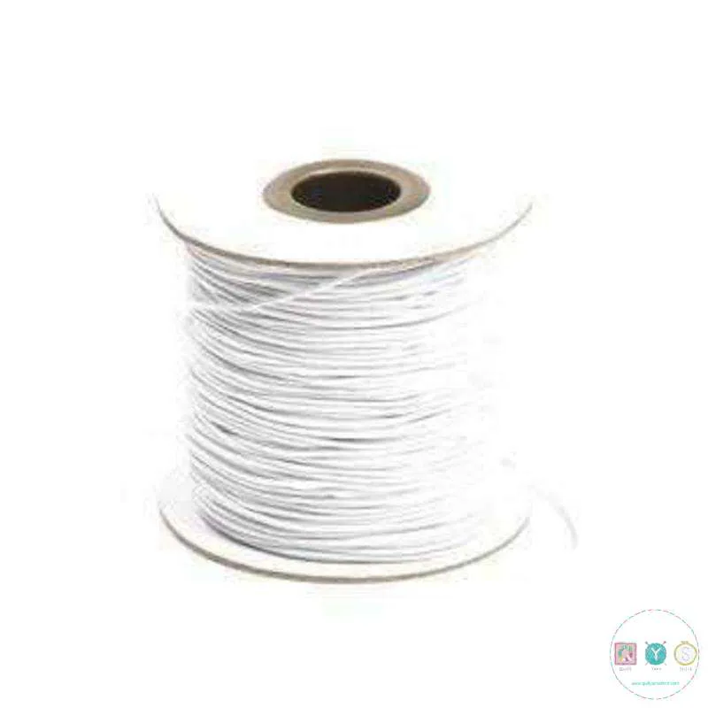 1mm - White Elastic - Crafts - Jewellery Making - Dressmaking - Haberdashery