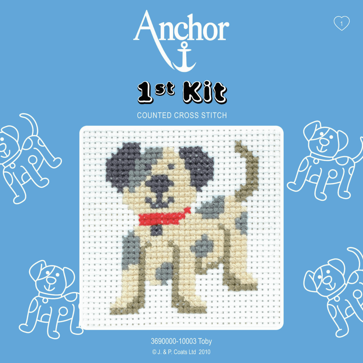 Cross Stitch Kit Toby dog by Anchor Quilt Yarn Stitch