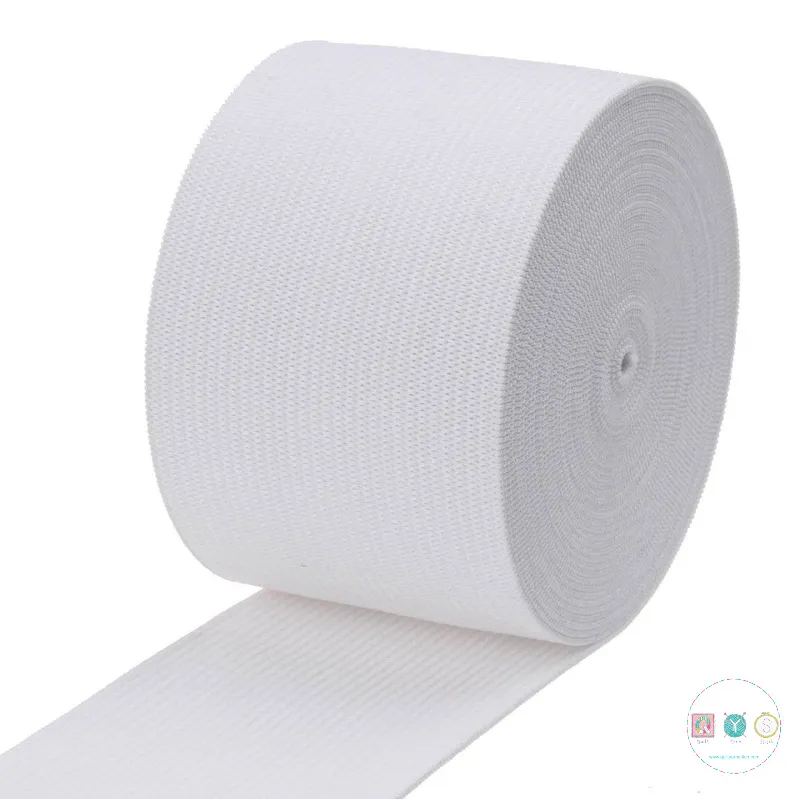 2 inch White Elastic - 50mm - Haberdashery