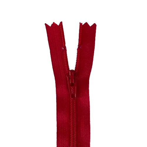 YKK Zip - 20cm Closed End Nylon - Red 519