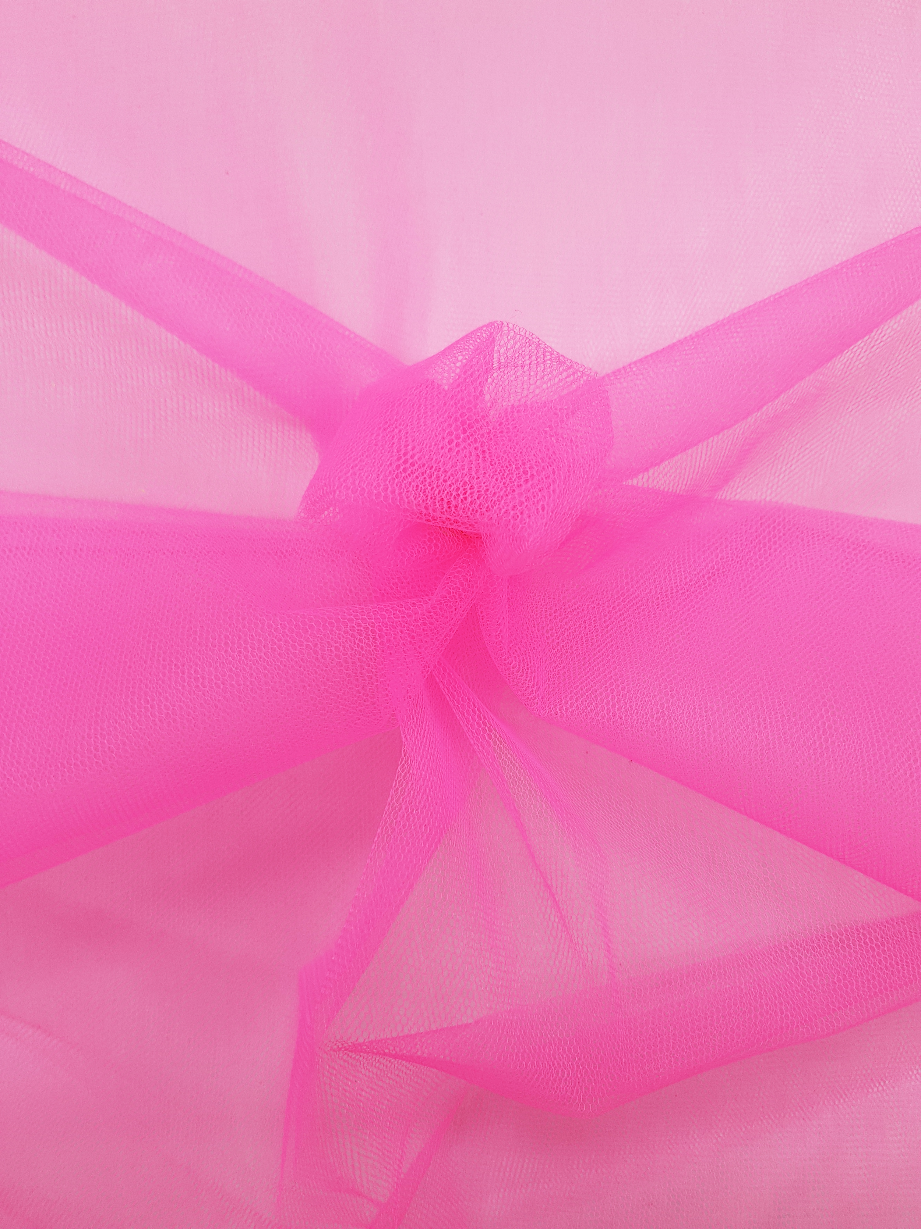 SALE - Fluorescent Rose Pink Netting Fabric - Nylon Net Mesh - Bridal ...