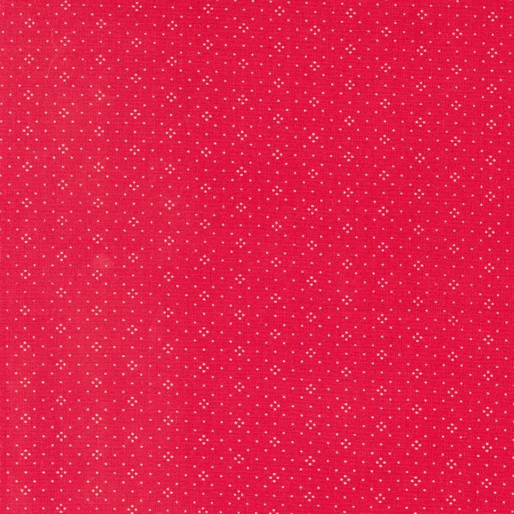 Quilting Fabric - White Dot Eyelets on Red from Eyelet by Fig Tree Co for Moda 20488 66