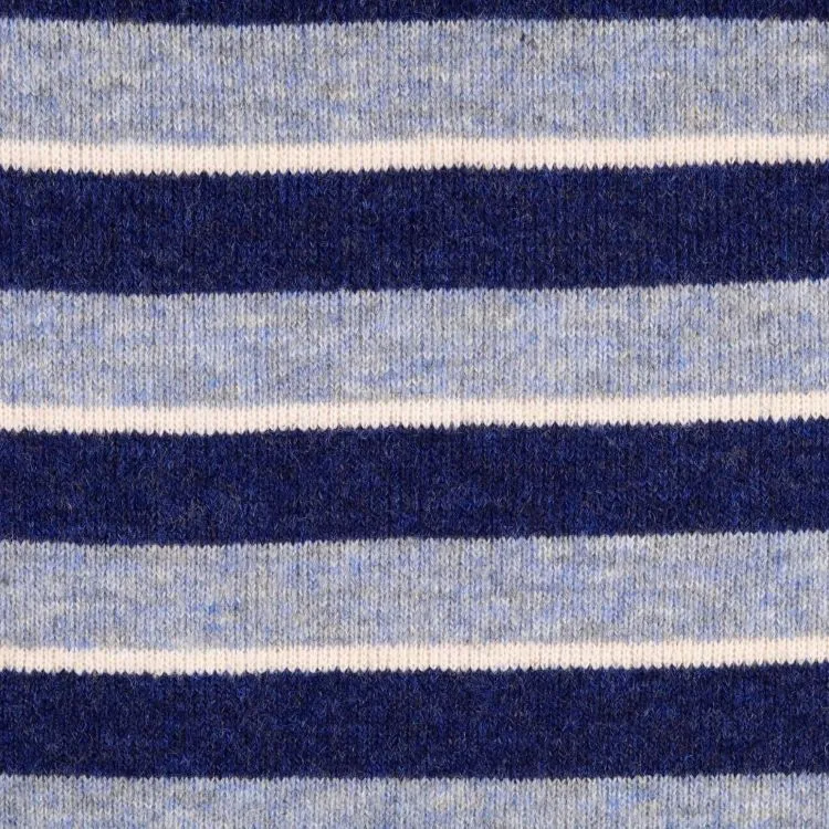 Yarn Dyed Knitted Fabric with Jeans Blue, Pale Blue and Ecru Stripe