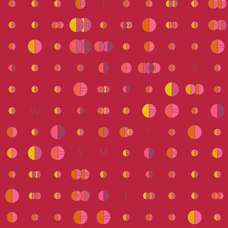 Quilting Fabric - Circles on Red from Soliloquy by Alison Glass for Andover 1220-R