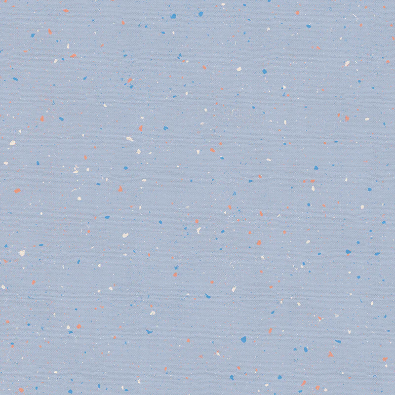 Quilting Fabric - Terrazzo Print in Dusk Blue from Rainbow Dust Terrazzo by Kate x Kasey for Paintbrush Studio 12021949