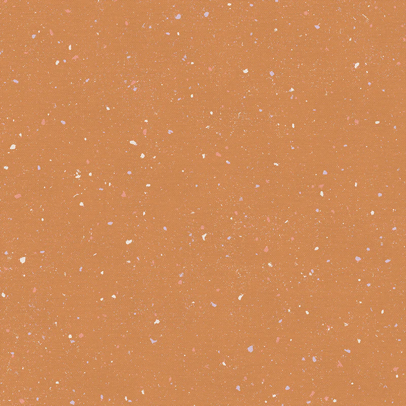 Quilting Fabric - Terrazzo Print in Sienna Orange from Rainbow Dust Terrazzo by Kate x Kasey for Paintbrush Studio 12021955