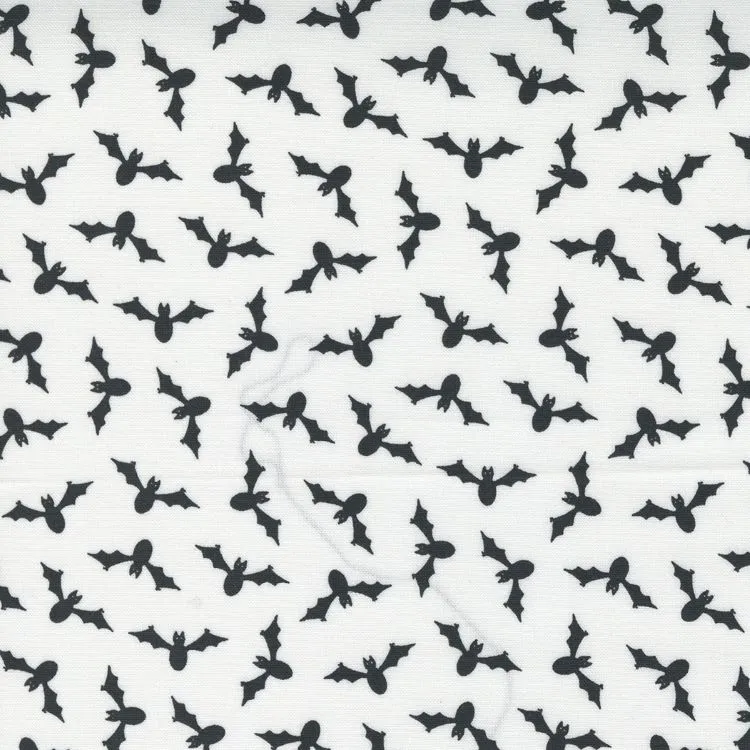 Quilting Fabric - Bats on White Halloween from Too Cute to Spook by Me & My Sister for Moda 22423 14