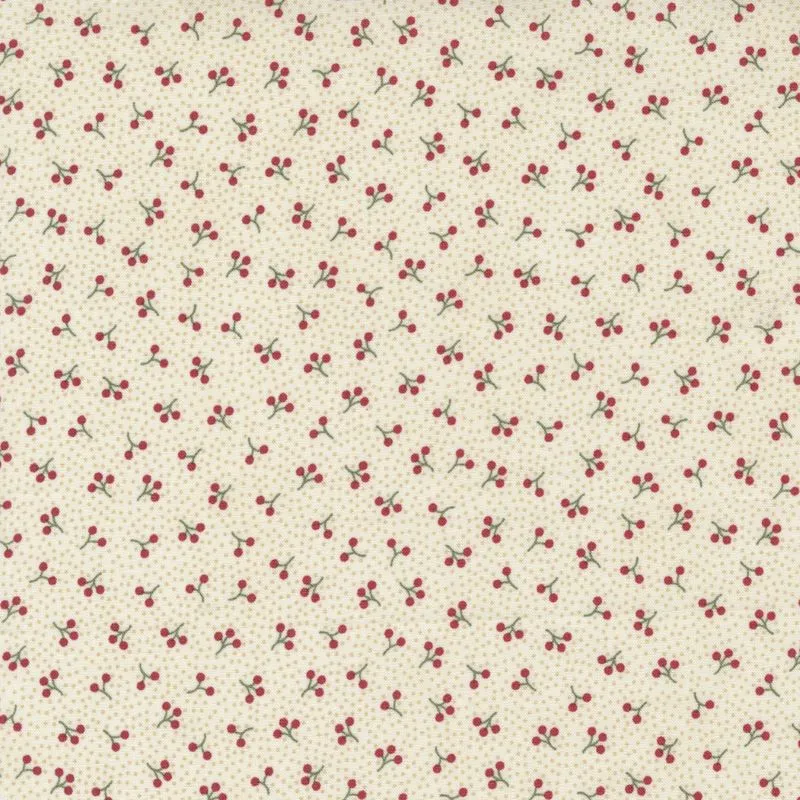 Quilting Fabric - Berry Cluster On Cream from Poinsettia Plaza by 3 Sisters for Moda 44298 11