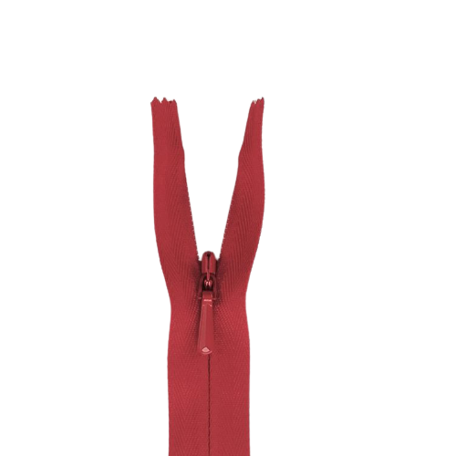 YKK Zip - 23cm Invisible - Red 519