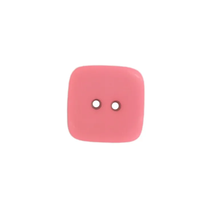 Buttons - 23mm Plastic Square in Pink