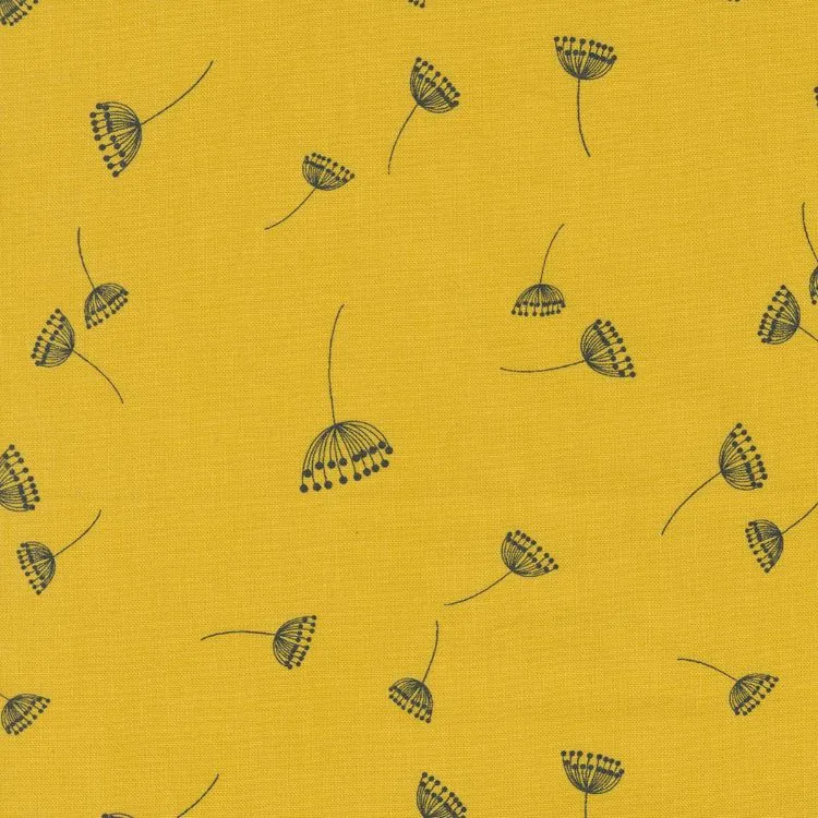 Quilting Fabric - Seedheads on Yellow from Filigree by Zen Chic for Moda 1811 14