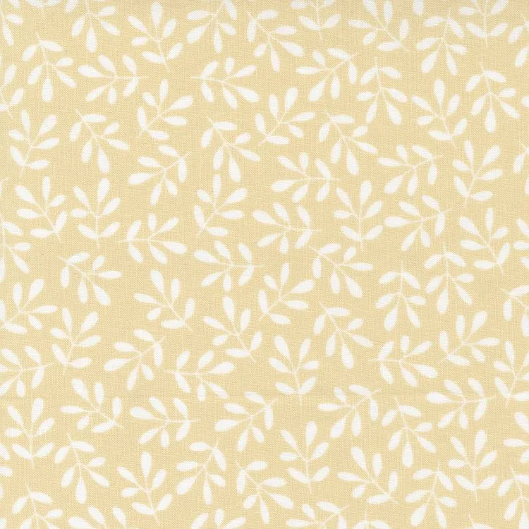 Quilting Fabric - Leaves on Yellow from D is for Dream by Paper and Cloth Design Studio for Moda 25127 15