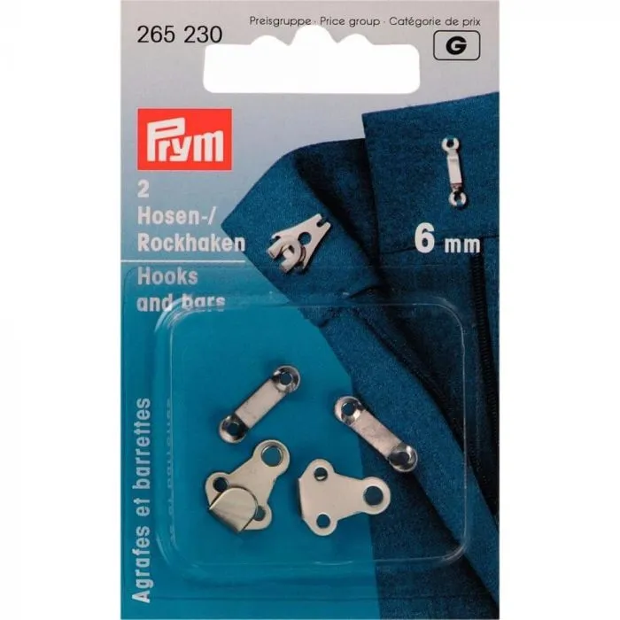 Hooks and Bars - 6mm in Silver by Prym 265 230