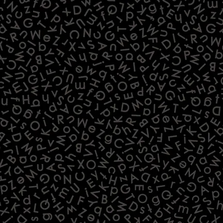 Quilting Fabric - Alphabet Black Tone on Tone from Quilting Illusions by Quilting Treasures