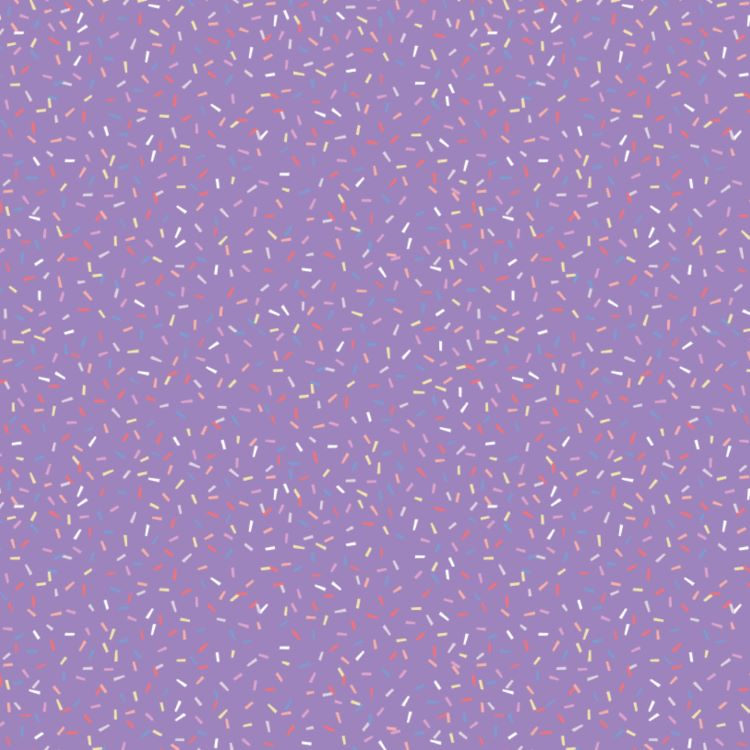 Quilting Fabric - Sprinkles on Lilac from Ice Cream Blossoms by Elizabeth Silver for Camelot 27200704-02 