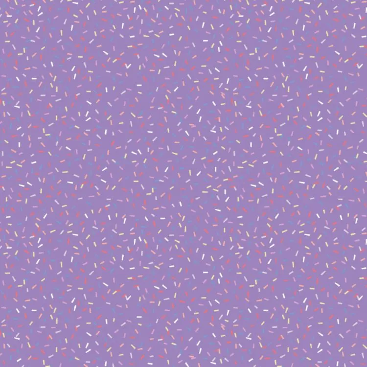 Quilting Fabric - Sprinkles on Lilac from Ice Cream Blossoms by Elizabeth Silver for Camelot 27200704-02 