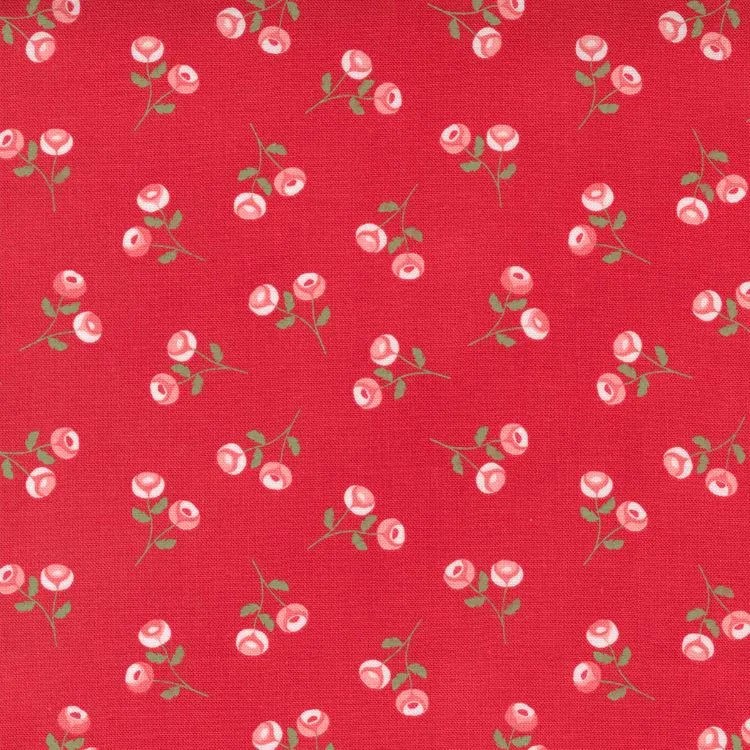 Quilting Fabric - Rosebuds on Red from Beautiful Day by Corey Yoder for Moda 29133 21