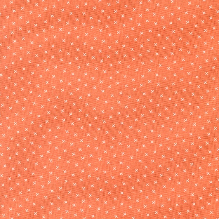 Quilting Fabric - Tiny Crosses on Orange from Coriander Colours by Corey Yoder for Moda 29202-24