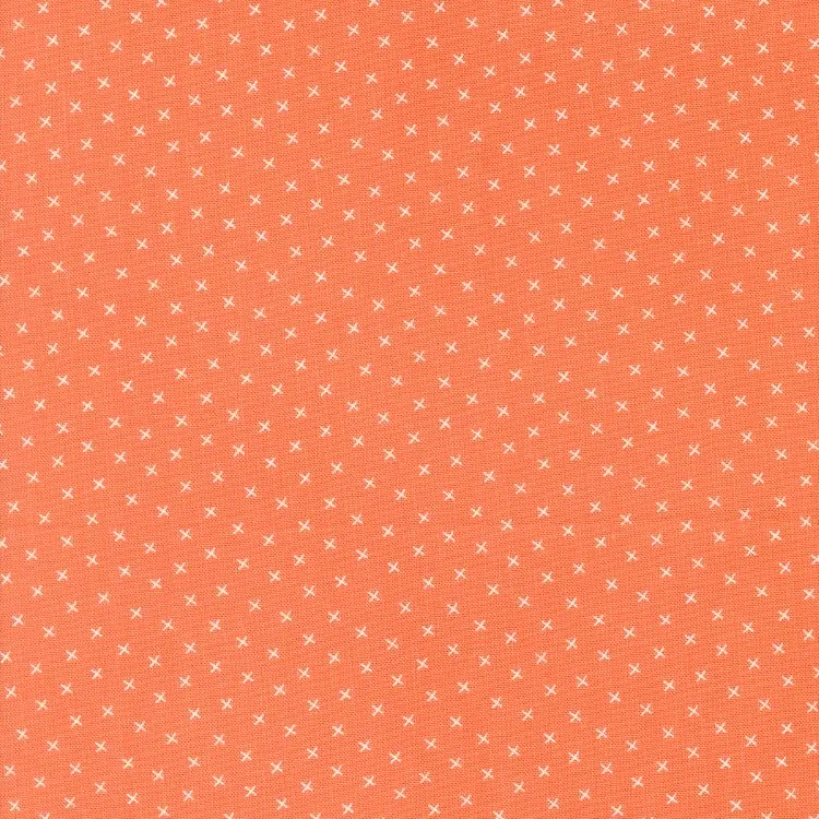 Quilting Fabric - Tiny Crosses on Orange from Coriander Colours by Corey Yoder for Moda 29202-24