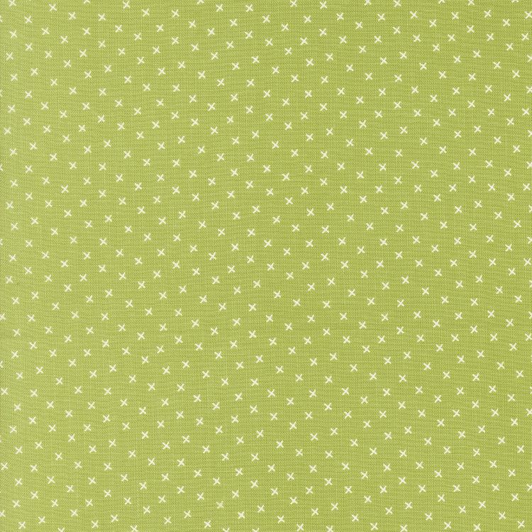 Quilting Fabric - Tiny Crosses on Green from Coriander Colours by Corey Yoder for Moda 29202 26