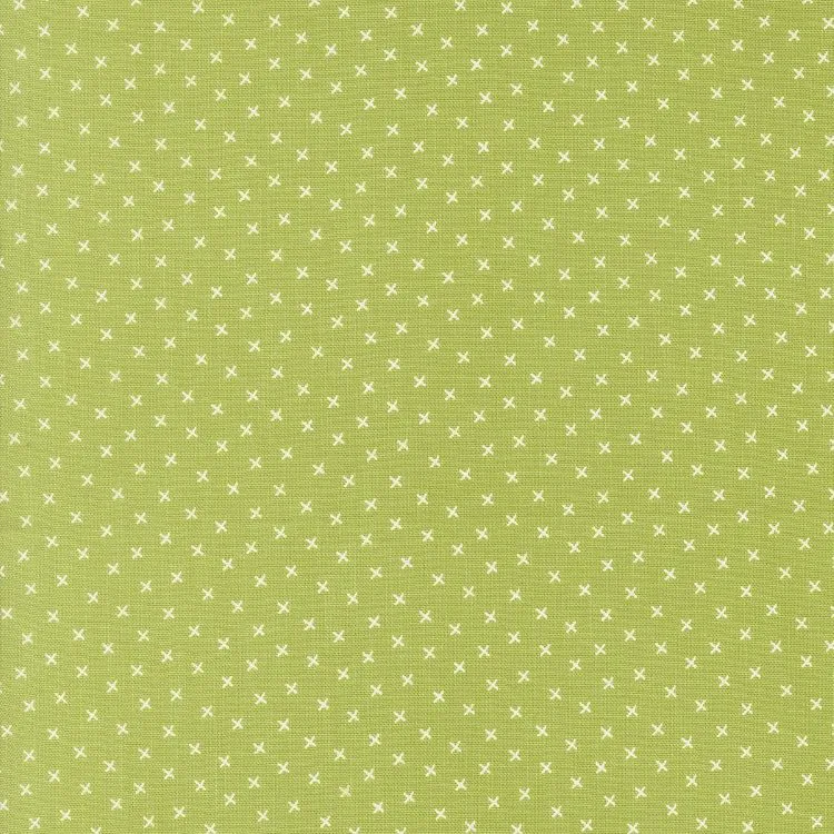 Quilting Fabric - Tiny Crosses on Green from Coriander Colours by Corey Yoder for Moda 29202 26