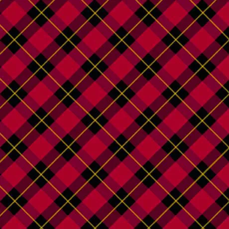 Quilting Fabric - Red Bias Plaid from Checking It Twice by Marcello Corti for Quilting Treasures 30439-R