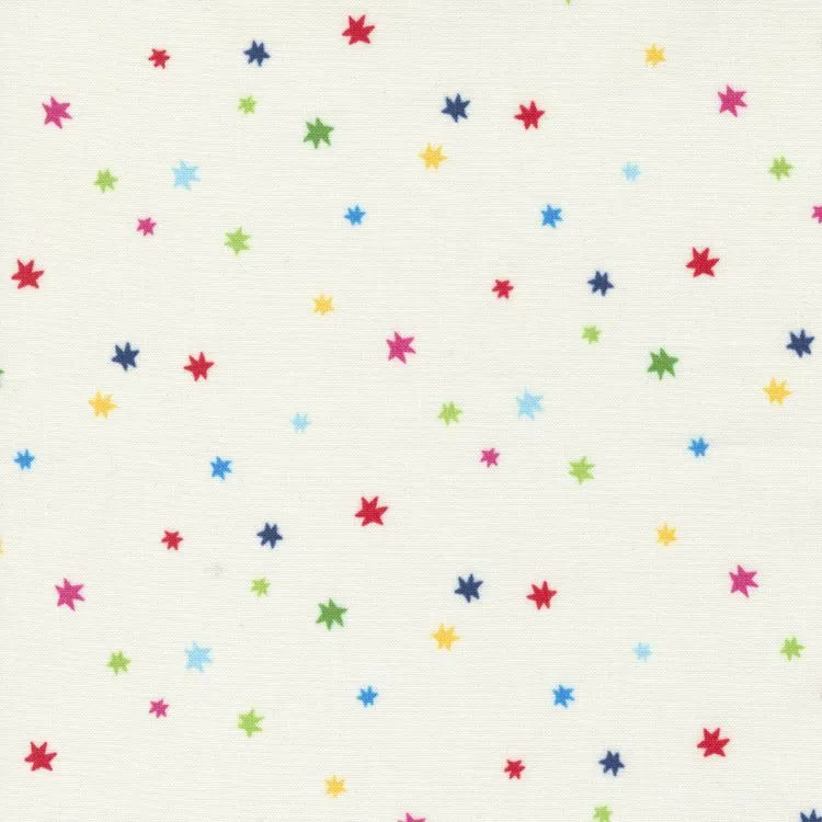 Quilting Fabric - Stars on Off White from Rainbow Garden by Abi Hall for Moda 35366 11