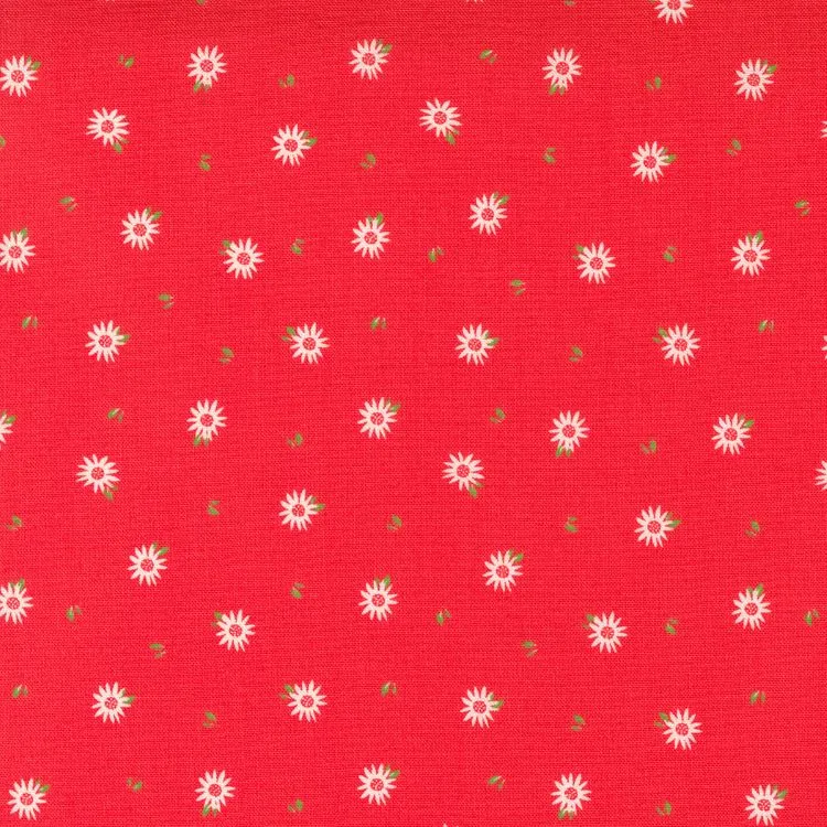 Quilting Fabric - Daisies on Red from Sincerely Yours by Sherri and Chelsea for Moda 37614 12