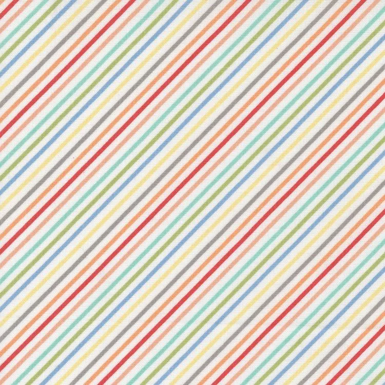 Quilting Fabric - Bias Stripe on White from Emma by Sherri And Chelsi for Moda 37636 11