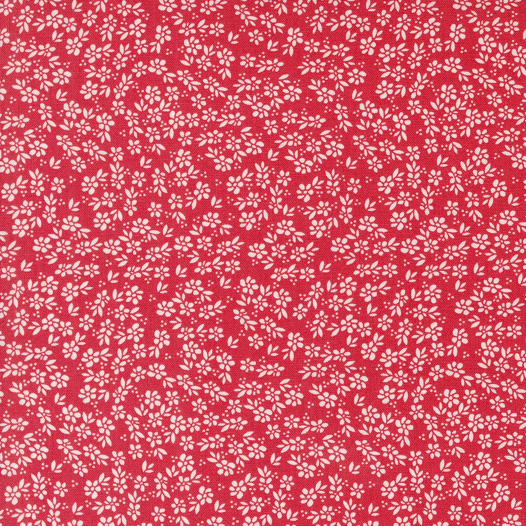 Quilting Fabric - Packed White Floral on Geranium Red from Laguna Sunrise by Sherri and Chelsi for Moda 37685 16