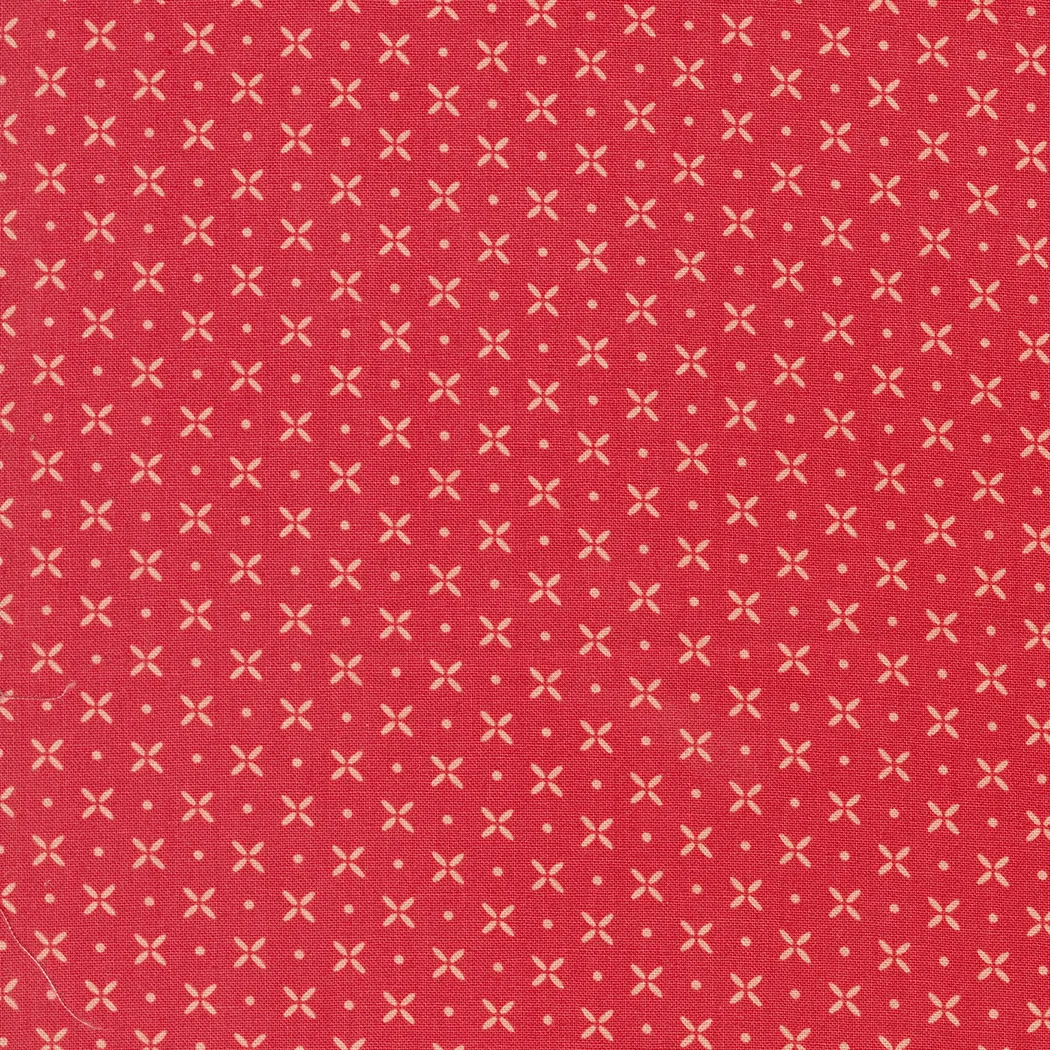 Quilting Fabric - Cross and Dot on Geranium Red from Laguna Sunrise by Sherri and Chelsi for Moda 37686 16